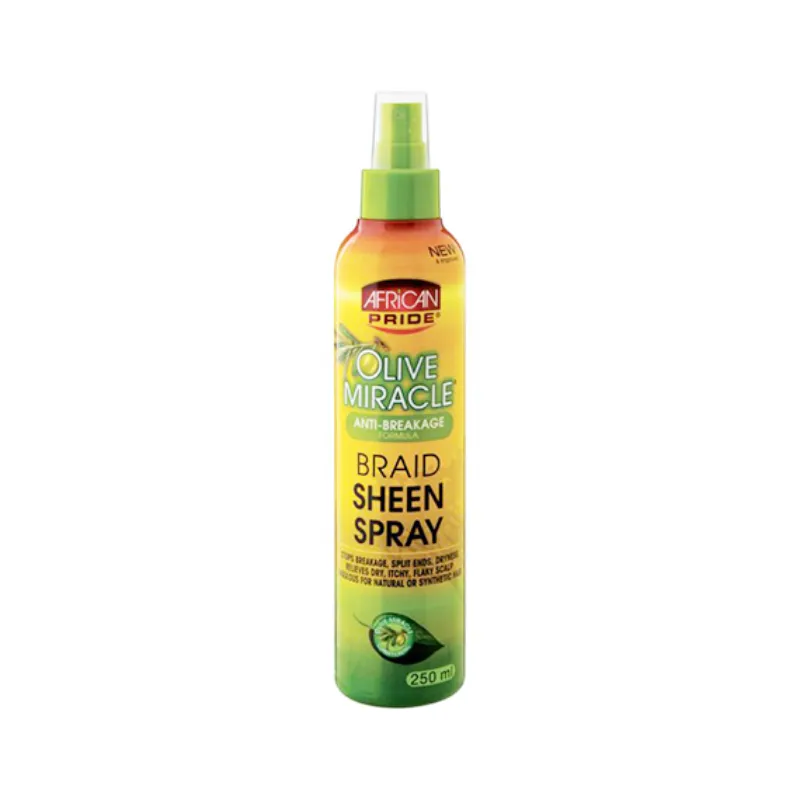 African Pride - Olive Miracle Anti-Breakage Formula Braid Sheen Spray