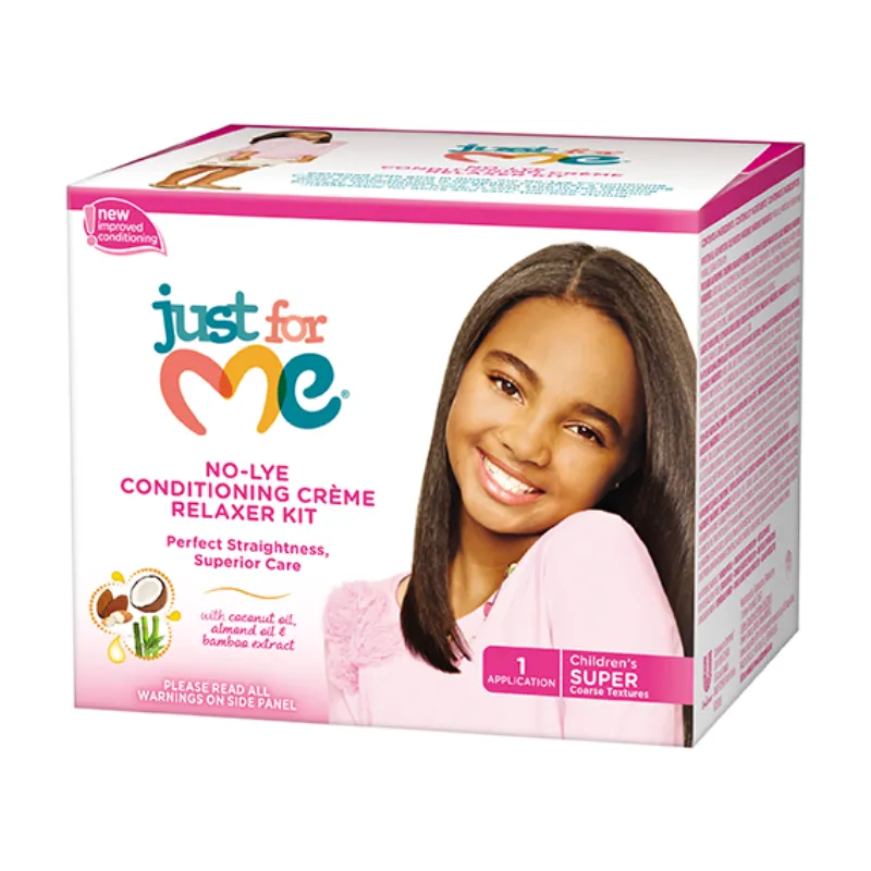 Just For Me - No-Lye Conditioning Creme Relaxer Kit Super