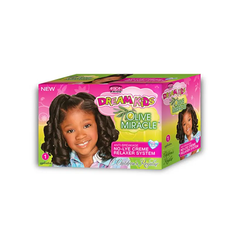 African Pride - Dream Kids Olive Miracle No-Lye Creme Relaxer System Kit Regular