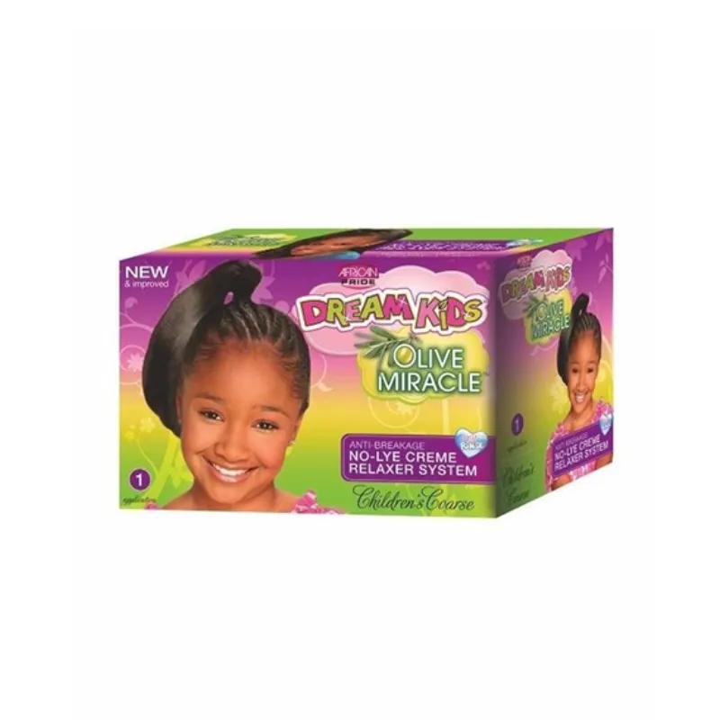 African Pride - Dream Kids Olive Miracle No-Lye Creme Relaxer System Kit Super